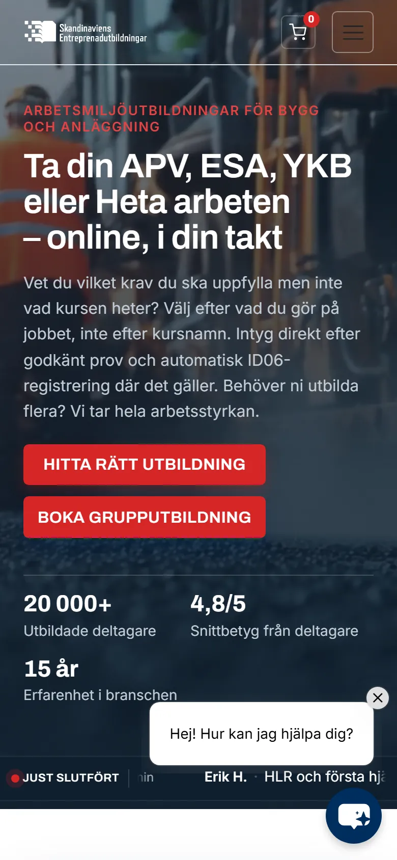 Skandinavisk Entreprenadutbildning AB, mobilvy