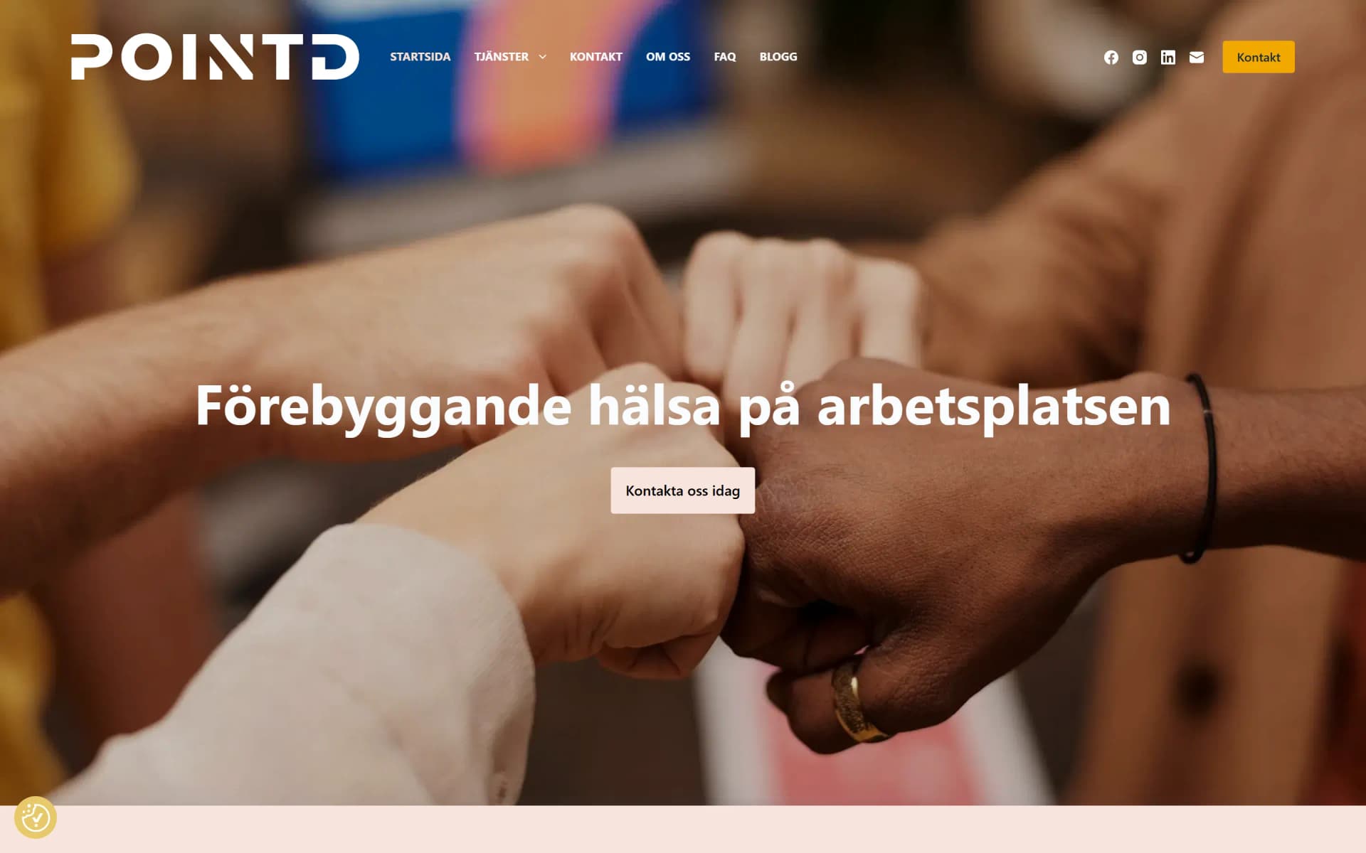 Pointd Wellness, hemsida byggd av Elithan