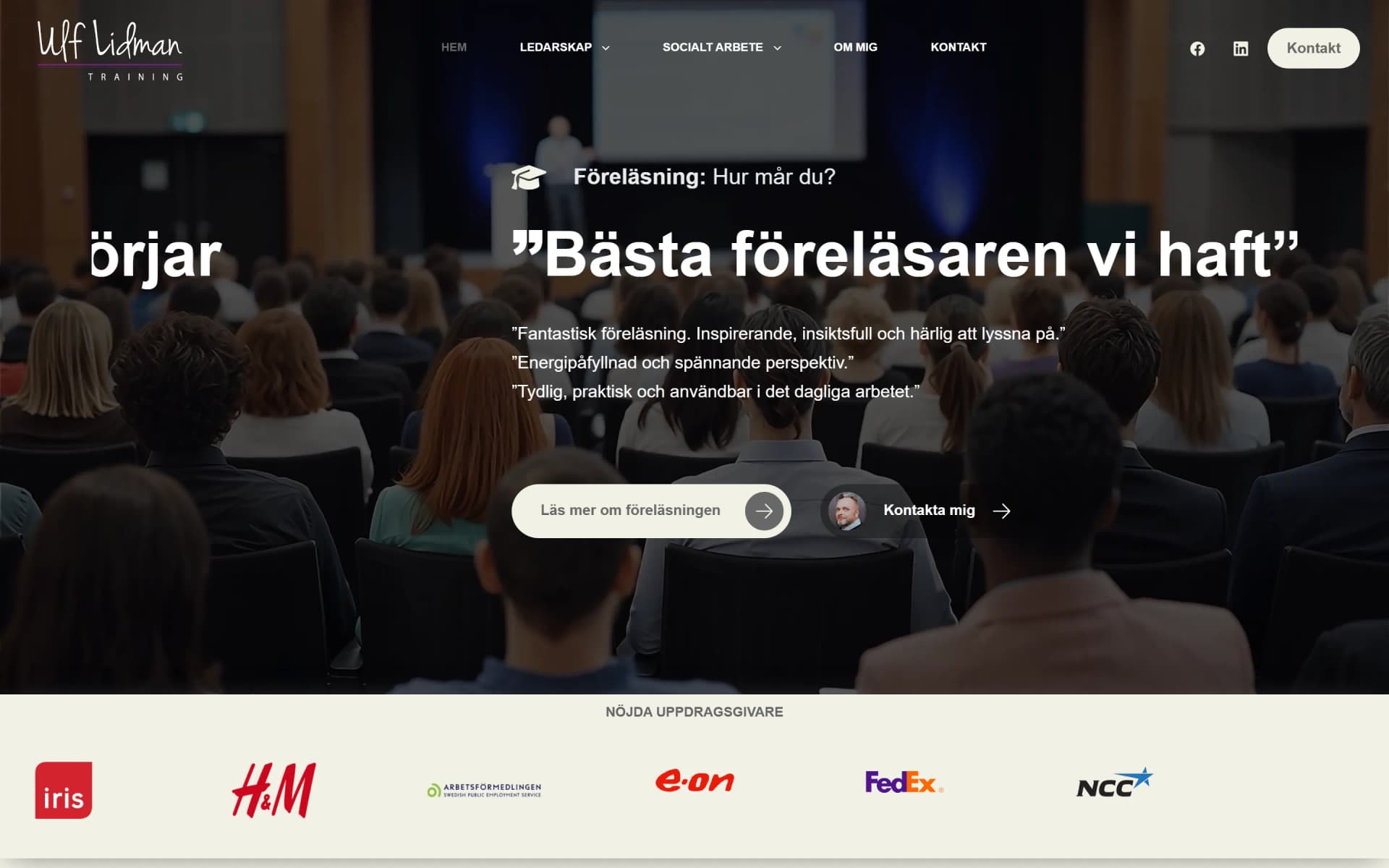 Ulf Lidman Training AB — desktopvy